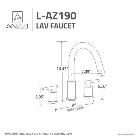 ANZZI Roman 8 in. Widespread 2-Handle Bathroom Faucet