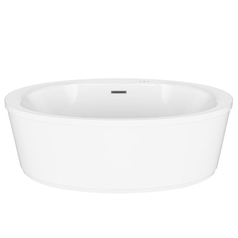 ANZZI Jarvis Series 67" Air Jetted Freestanding Acrylic Bathtub in White