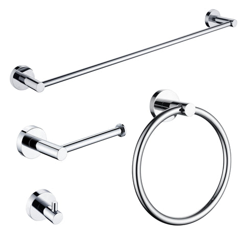 ANZZI 4-Piece Chrome Bathroom Accessories Set