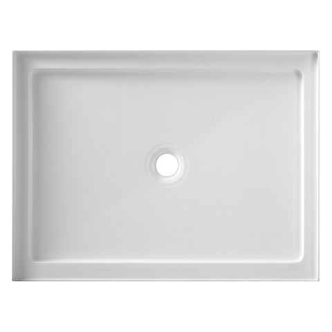 ANZZI Fissure Series 36 in. x 48 in. Single Threshold Shower Base in White