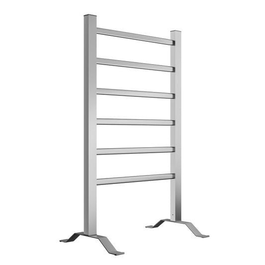 TW-FS103AL - ANZZI Naple Series 6-Bar Aluminum Wall Mounted/Free Standing Electric Towel Warmer Rack with Leg Attachment in Matte Finish