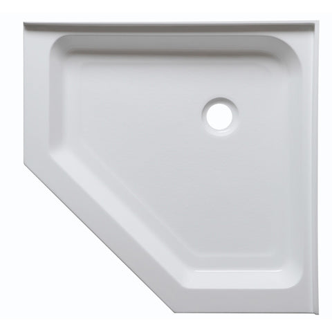 ANZZI 36 in. x 36 in. Neo-Angle Double Threshold Shower Base in White