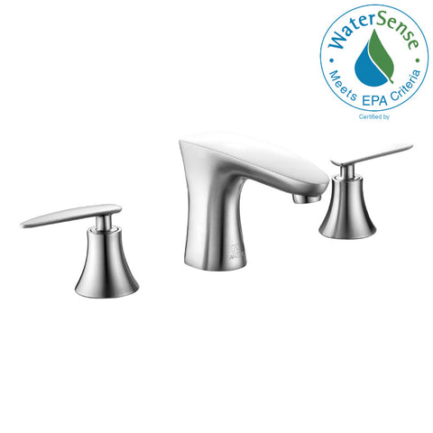 L-AZ024BN - ANZZI Chord Series 8 in. Widespread 2-Handle Low-Arc Bathroom Faucet in Brushed Nickel