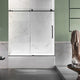 ANZZI 5 ft. Acrylic Rectangle Tub With 60 in. x 62 in. Frameless Sliding Tub Door