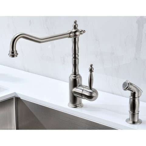 Elysian Farmhouse 36 in. Double Bowl Kitchen Sink with Locke Faucet
