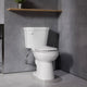 Garden 12 inch 2-pieces 1.28 GPF Siphon Elongated Ceramic Toilet in White Electric Bidet Seat with ADA height Included