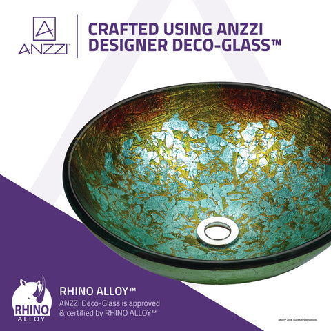 ANZZI Tara Series Deco-Glass Vessel Sink