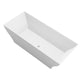 ANZZI Kayenge 5.9 ft. Solid Surface Center Drain Freestanding Bathtub in Matte White