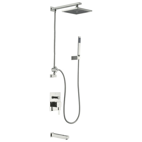 Byne 1-Handle 1-Spray Tub and Shower Faucet with Sprayer Wand in Polished Chrome
