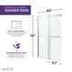 ANZZI Kahn Series 60 in. x 76 in. Frameless Sliding Shower Door with Horizontal Handle