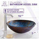 ANZZI Stellar Series Deco-Glass Vessel Sink