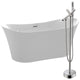 FTAZ096-0042B - ANZZI Eft 67 in. Acrylic Flatbottom Non-Whirlpool Bathtub in White with Havasu Faucet in Brushed Nickel