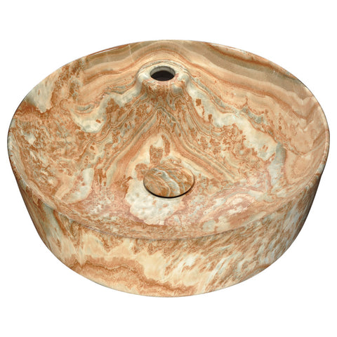 LS-AZ234 - ANZZI Marbled Series Ceramic Vessel Sink in Marbled Sands Finish