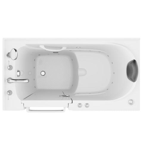 AZ2853LWA-CP - ANZZI Coupe Premier 53 - 60 in x 28 in. Left Drain Air Jetted Walk-in Tub in White