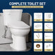 Rev 12 inch 2-pieces 1.28 GPF Siphon Round Ceramic Toilet in White Electric Bidet Seat with Auto Lid ADA Included