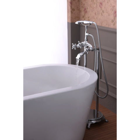 FS-AZ0052CH - ANZZI Tugela 3-Handle Claw Foot Tub Faucet with Hand Shower in Polished Chrome