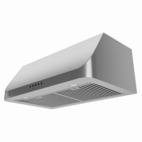 ANZZI 30-Inch 450 CFM 3-Speed Stainless Steel Under Cabinet Convertible Residential Range Hood with LED Lamp