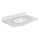 ANZZI Verona 34.5 in. Carrara White Counter Top with Single Basin