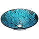 LSAZ046-096 - ANZZI Key Series Deco-Glass Vessel Sink in Lustrous Blue and Black with Enti Faucet in Chrome