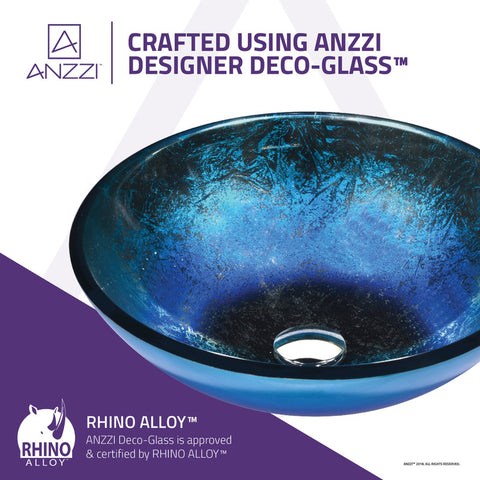 Chilasa Vessel Sink in Blue Chilasa Vessel Sink in Blue