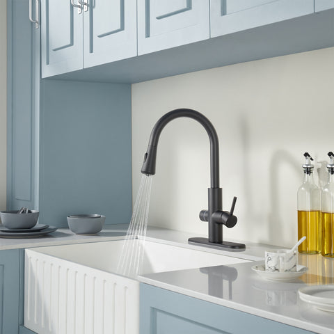 Sunset 4-in-1 Single Handle 17.5 in. Faucet for Instant Hot Water Dispensor with Boiler Tank and Filter in Matte Black