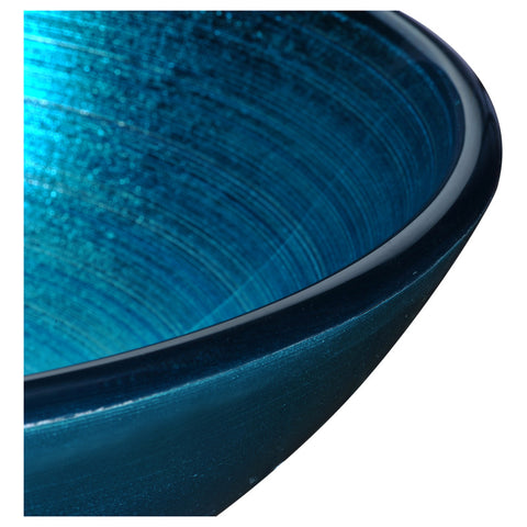 ANZZI Taba Series Deco-Glass Vessel Sink in Lustrous Blue