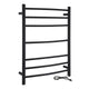 TW-AZ027MBK - Gown 7-Bar Stainless Steel Wall Mounted Towel Warmer in Matte Black