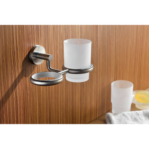 AC-AZ002BN - ANZZI Caster Series 7.36 in. Double Toothbrush Holder in Brushed Nickel