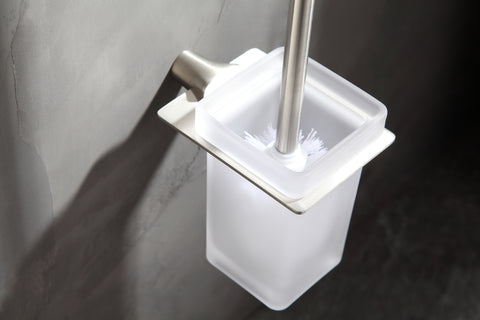 ANZZI Essence Toilet Brush Holder, Wall Mounted, RHINO ALLOY Certified Stainless Steel & Zinc, Brush Included, Scratch Resistant Surface, Multiple Finishes