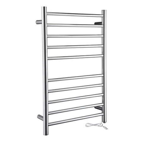 TW-AZ075CH - ANZZI Bali Series 10-Bar Stainless Steel Wall Mounted Towel Warmer in Polished Chrome