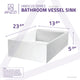 ANZZI Pascal Solid Surface Vessel Sink in Matte White