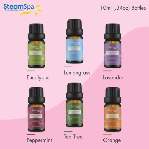 Steam Bath Scented Aromatherapy Pure Extract Essential Oils Collection Package Universaly Compatible with Steam Head