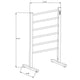 TW-AZ068CH - Kiln Series 6-Bar Stainless Steel Floor Mounted Electric Towel Warmer Rack in Polished Chrome