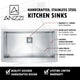 ANZZI Elysian Farmhouse 32 in. Single Bowl Kitchen Sink with Faucet in Polished Chrome