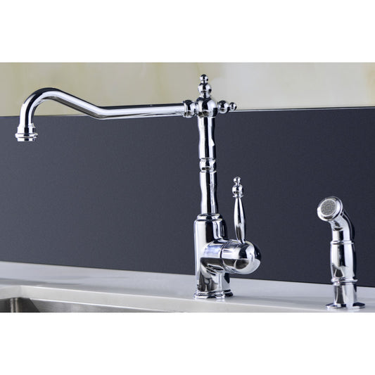 ANZZI VANGUARD Undermount 32 in. Single Bowl Kitchen Sink with Locke Faucet in Polished Chrome