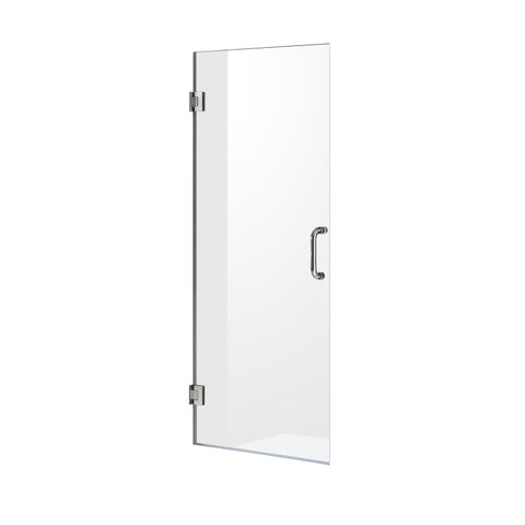 Passion Series 30 in. by 72 in. Frameless Hinged Shower Door with Handle