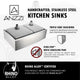 ANZZI Elysian Farmhouse 36 in. Kitchen Sink with Soave Faucet in Brushed Nickel