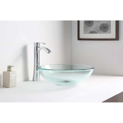 BB420-12 - ANZZI Mythic Series Vessel Sink in Lustrous Clear