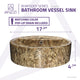 ANZZI Rhapsody Series Ceramic Vessel Sink in Neolith Marble Finish