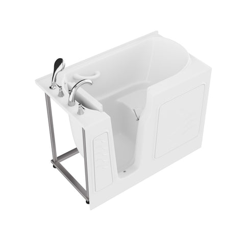 AZ2952LWS - ANZZI Coupe Series 29 in. x 52 in. Left Drain Quick Fill Walk-In Soaking Tub in White