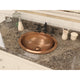 BS-002 - ANZZI Seyhan 19 in. Handmade Drop-in Oval Bathroom Sink in Hammered Copper