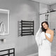 TW-AZ023MBK - ANZZI Note 6-Bar Stainless Steel Wall Mounted Towel Warmer in Matte Black