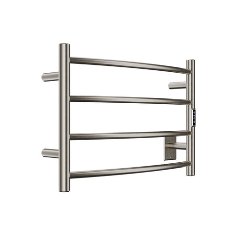 TW-AZ018BN - ANZZI Glow Series 4-Bar Wall Mounted Electric Bathroom Towel Warmer Rack in Brushed Nickel Finish Stainless Steel