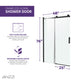 ANZZI Rhodes Series 48 in. x 76 in. Frameless Sliding Shower Door with Handle