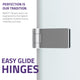 34 in. by 56 in. Frameless Hinged Tub Door in Chrome