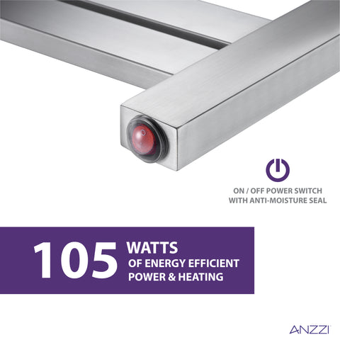 Tahitian Series 8-Bar Stainless Steel Wall Mounted Towel Warmer in Brushed Nickel
