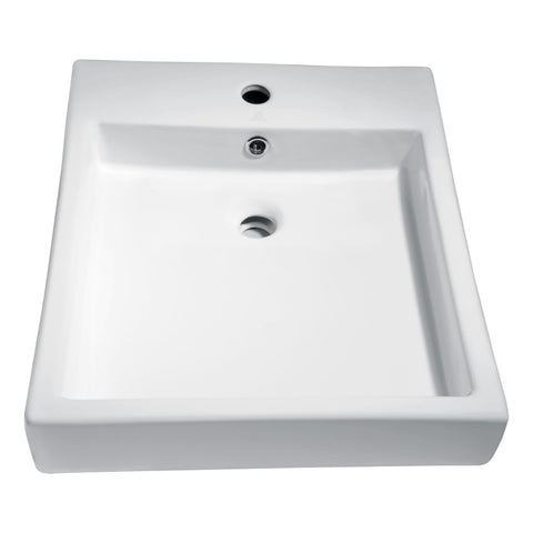 ANZZI Deux Series Ceramic Vessel Sink in White