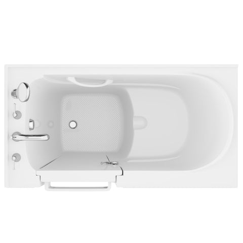 AZ2853LWS-CP - ANZZI Coupe Premier 53 - 60 in x 28 in. Left Drain Soaking Walk-in Tub in White