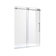 ANZZI Lone Series 60 in. by 76 in. Frameless Sliding Shower Door in Brushed Nickel with Handle