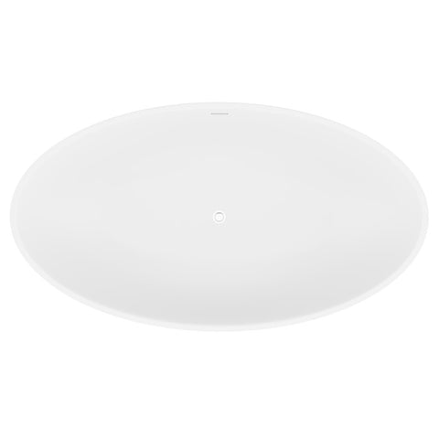ANZZI Cestino 5.5 ft. Solid Surface Center Drain Freestanding Bathtub